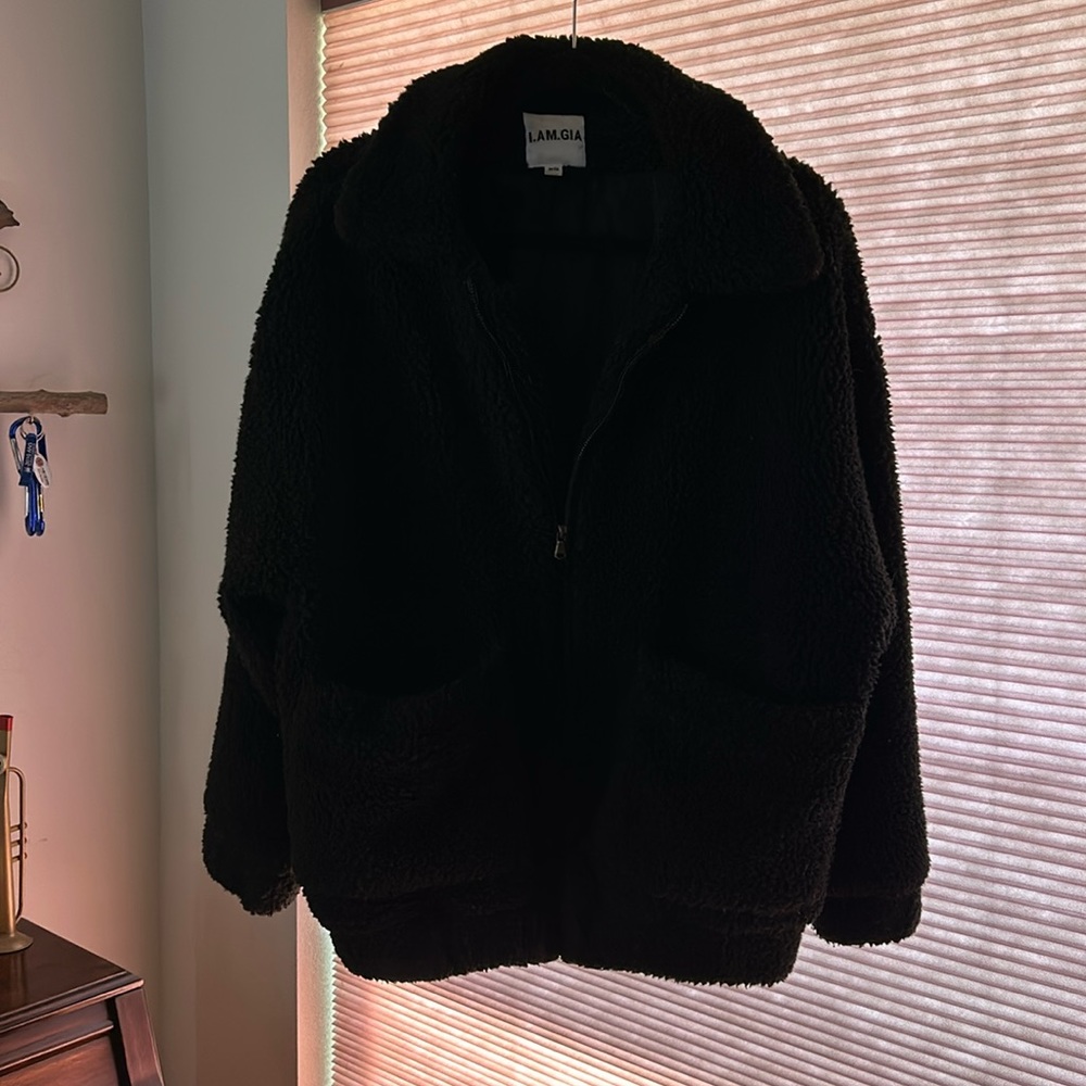 I.AM.GIA Black Teddy Coat